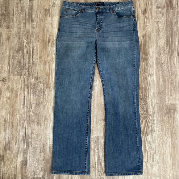 Chaps Womens Daniella Curvy Fit Jeans Blue Denim Cotton Blend 14 - Picture 7 of 7